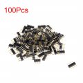 Uxcell 100pcs 4 Pin Male To Plug Header Adapter Connector Fit Rgb 3528 5050 Led Chip Strip Black