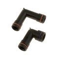 Heater Hose Fittings For Pontiac Firebird 1995 2002 2 Piece Plastic Black Elbow Connectors 0 866 In Outside Diameter 12565082 