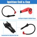 Uxcell 1 Set Utv Spark Plug Ignition Coil Wires No For Polaris Rzr 900 1000 Xp Rs1 Turbo Ace 2018-2020 Caps Power Magnetic Side