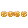 Tomall Dice Style Aluminum Alloy Tire Air Valve Stem Caps For Universal Car Motorcycle Bike Gold 4pcs