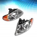 Pair Headlight Assembly Compatible With 01 02 03 04 05 06 07 Town Country Dodge Caravan Grand For Voyager Chrome Housing