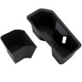 Cup Holder Inserts For Toyota Grand Highlander 2024 2025 2026 Front Center Console Silicone Black 2 Piece Set 