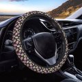 Dujiea Mexican Floral Sugar Skulls Elastic Stretch Steering Wheel Cover Anti-slip And Durable Car Accessories For Women Men 15