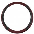 Motor Trend Griptech Sport Burgundy Steering Wheel Cover Enhanced Traction And Comfort For Car Truck Van Suv 15 Inch Two-tone 