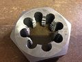 1 2 -6 Left Hand Carbon Steel Hexagonal Re-threading Die 