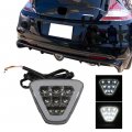 Ikon Motorsports Brake Lights Universal Fitment For Car Triangle Smoke Rear 3rd Stop Safety Lamp