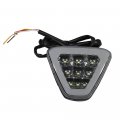 Ikon Motorsports Brake Lights Universal Fitment For Car Triangle Smoke Rear 3rd Stop Safety Lamp