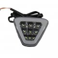 Ikon Motorsports Brake Lights Universal Fitment For Car Triangle Smoke Rear 3rd Stop Safety Lamp 