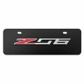 Ipick Image Made For Chevrolet Corvette C7 Z06 3d Logo 12 X 4 25 European Look Black Half-size Stainless Steel License Plate