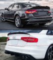 Psm Style Real Carbon Fiber High Kick Duckbill Trunk Spoiler Wing Compatible For 2013-2016 Audi A4 B8 5 Sedan