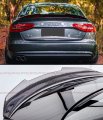 Psm Style Real Carbon Fiber High Kick Duckbill Trunk Spoiler Wing Compatible For 2013-2016 Audi A4 B8 5 Sedan