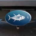 Tuna Fish Fishing Fisherman Oval Tow Trailer Hitch Cover Plug Insert