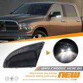 Hercoo Led Side Mirror Turn Signal Puddle Light Lamp Housing Cover Compatible With Dodge Ram 1500 2009-2018 2500 2010-2018