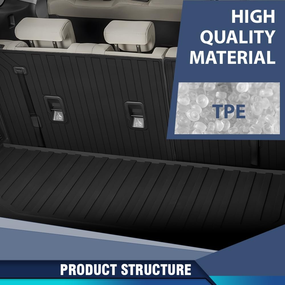 Tpe Backrest Mats For Ascent 2019 2026 All Weather Cargo Liners And Back Seat Protector Black 2 Piece Set
