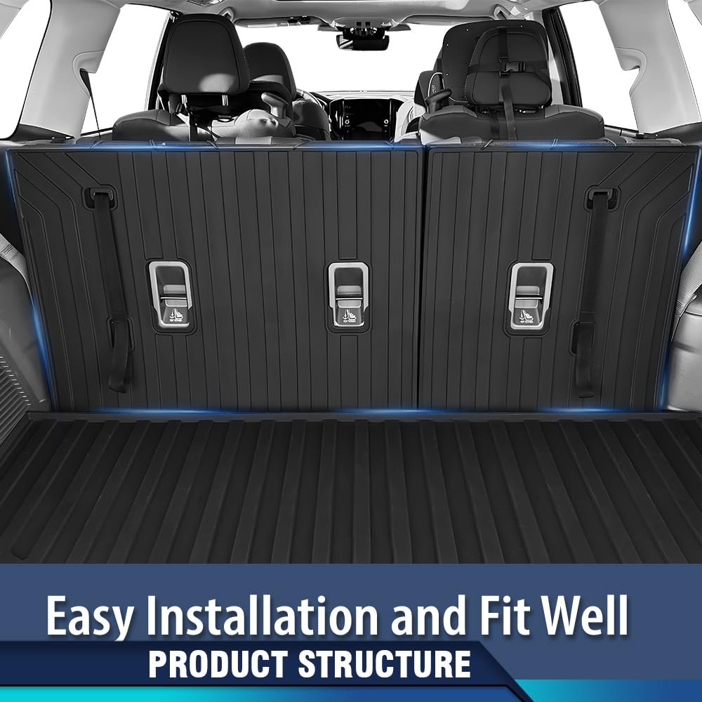 Tpe Backrest Mats For Ascent 2019 2026 All Weather Cargo Liners And Back Seat Protector Black 2 Piece Set