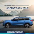 Tpe Backrest Mats For Ascent 2019 2026 All Weather Cargo Liners And Back Seat Protector Black 2 Piece Set