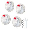 4 Pack Waterproof Solar Driven Automobile Wheel Wrench Led Auto Lamp Hub Tire Energy Cap Valve Belt Flash 15 Mode-4 Colours Red
