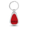 Hemi Powered On Red Dome Mirror Chrome Metal Teardrop Premium Key Chain Keychain