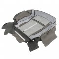 Waltyotur Driver Bottom Leather Seat Cover Gray Replacement For Expedition 2007-2015