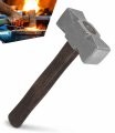 Blacksmith 2 2lb Handmade Square Forge Hammer For Farrier Knife Maker Forging Tool 