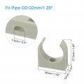 Uxcell 50pcs U-shaped Water Pipe Clamps Ppr Clips U Shaped Clip Fit For 32mm 1 26 Od Pipes And Tubing Hoses Support Grey