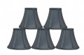 Urbanest 6-inch Bell Chandelier Lamp Shade Gray Clip On Set Of 5 