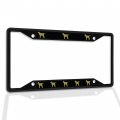 Fastasticdeals Metal Insert License Plate Frame Yellow Labrador Weatherproof Car Accessories Black 4 Holes Solid 