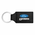 Ipick Image Compatible With Ford F-150 2015 Up Rectangular Black Leatherette Key Chain