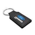 Ipick Image Compatible With Ford F-150 2015 Up Rectangular Black Leatherette Key Chain