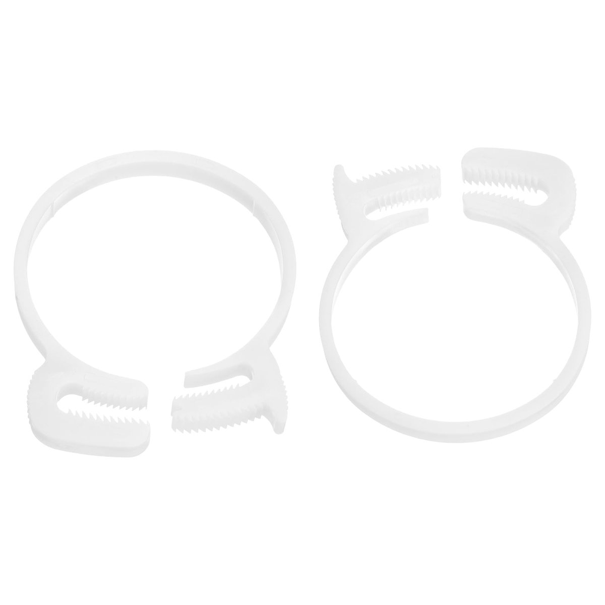 2 Pcs Adjustable Double Snap Grip Hose Clamps Plastic 43 5-46 5 Mm 1 71-1 83 Inches Inner Dia Several Ratcheting Tubing Clamp