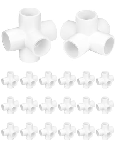5-way 1 2 Tee Pvc Fitting Elbow 20 Pack Connector White