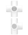 5-way 1 2 Tee Pvc Fitting Elbow 20 Pack Connector White