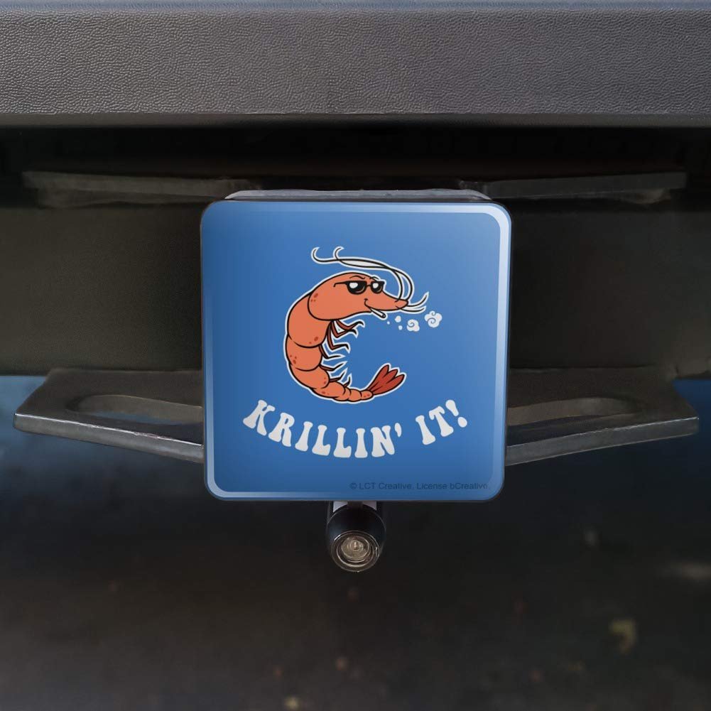 Krillin It Killing Funny Humor Tow Trailer Hitch Cover Plug Insert For 2 In Receivers Black Abs Plastic With Uv Resistant Resin