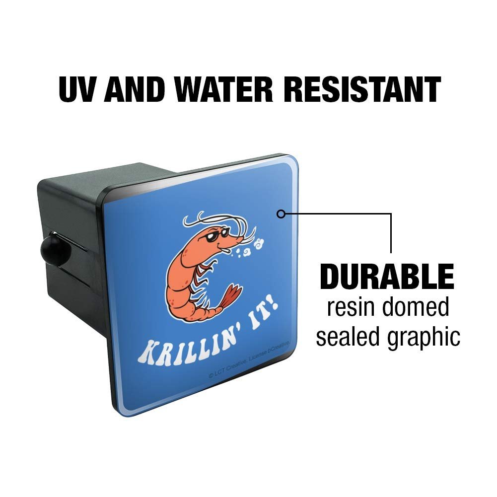 Krillin It Killing Funny Humor Tow Trailer Hitch Cover Plug Insert For 2 In Receivers Black Abs Plastic With Uv Resistant Resin