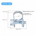 Uxcell 8-10mm Mini Fuel Injection Hose Clamp Zinc Plated Steel Line 10pcs