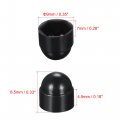 Uxcell Plastic Dome Bolt Nut Protection Cap Covers M4 7mm Hex Screw Cover Black 100pcs