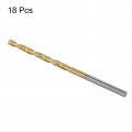 Uxcell High Speed Steel Straight Shank Twist Drill Bit Fully Ground Titanium Coated 2 7mm Diameter 34mm Total Length 12mm 18