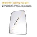 Car Rearview Left Driver Side Upper Part Mirror Glass Replacement W Backing Plate Convex Non-heated White For Mercedes Sprinter