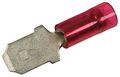 2956a Male Tab Quick Connect Electrical Wiring Terminals 0 250 In Width 22-16 Awg Red Nylon Insulated With Brass Support Sleeve 