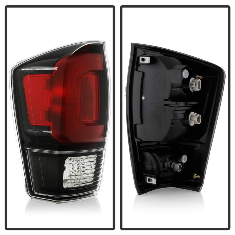 Tail Light Brake Lamp Assembly For 2017 2018 2019 Toyota Tacoma Pickup Black Bezel Onyx Housing Clear Lens Driver Side