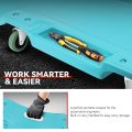 Auto Dynasty 40 Inches Mechanic Creeper Automotive Garage Repair Low Profile Under Car Rolling With Padded Headrest Plastic Sky