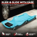 Auto Dynasty 40 Inches Mechanic Creeper Automotive Garage Repair Low Profile Under Car Rolling With Padded Headrest Plastic Sky