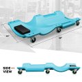Auto Dynasty 40 Inches Mechanic Creeper Automotive Garage Repair Low Profile Under Car Rolling With Padded Headrest Plastic Sky