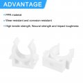 Uxcell 50pcs U-shaped Pipe Clamps Clips Ppr U Shaped Water Clamp Fit For 20mm 0 79 Od Pipes And Tubing Hoses Support White