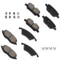 Brake Pad Set 8pcs Front And Rear Ceramic D2307 D2308