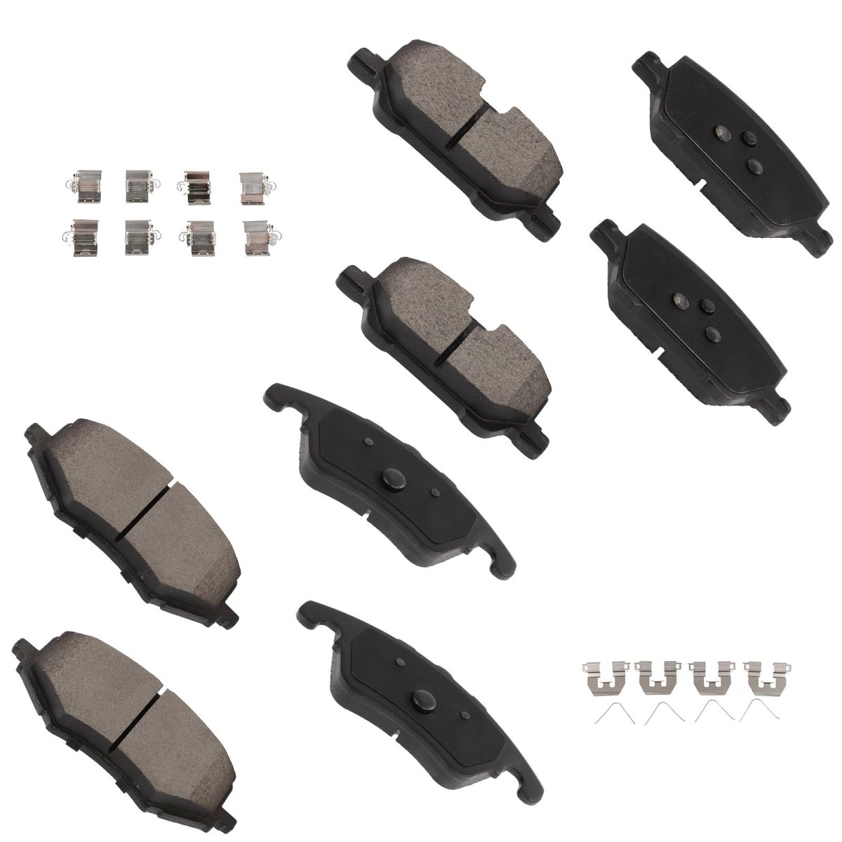 Brake Pad Set 8pcs Front And Rear Ceramic D2307 D2308