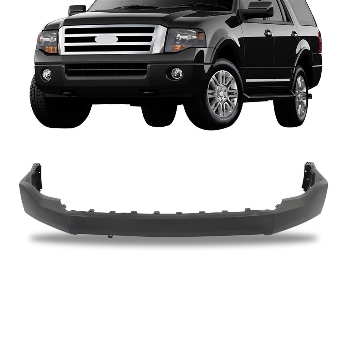 Front Upper Bumper Cover Primed Replacement For 2007-2014 Expedition 7l1z17d957bptm Fo1014104