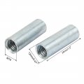 Uxcell A16041400ux0830 Round Rod Coupling Nut M10 Female Thread Bar Stud Metal Connector Nuts 10 Pcs