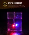 Partsam 2pcs 3 4 Round Led Marker Light Red To Blue Auxiliary Dual Revolution Side Clearance Turn Signal Indicators Grommet