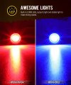 Partsam 2pcs 3 4 Round Led Marker Light Red To Blue Auxiliary Dual Revolution Side Clearance Turn Signal Indicators Grommet